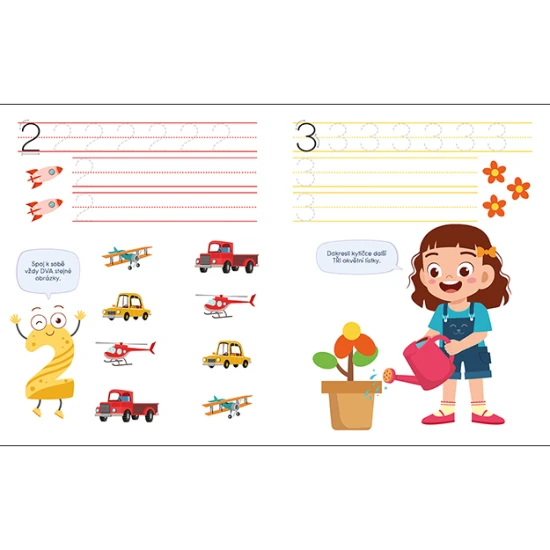 Stíratelný sešit pro děti – Trénink předškolních dovedností