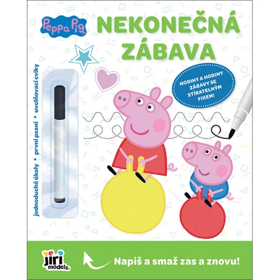 Nekonečná zábava s Peppou: 21 stíratelných stran plných her