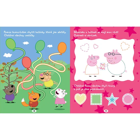 Nekonečná zábava s Peppou: 21 stíratelných stran plných her