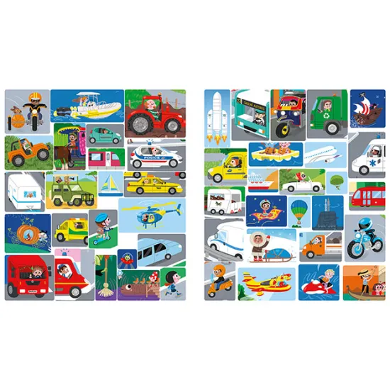 Jiri Models Samolepky pro zvídavé děti Doprava Samolepková knížka o dopravě pro děti s krásnými ilustracemi a vzdělávacími úkoly.