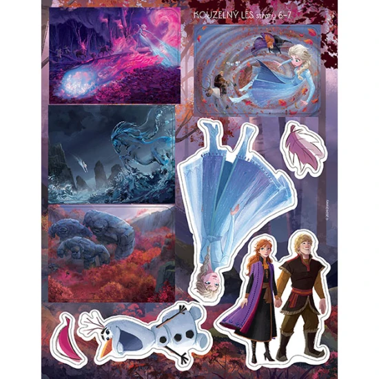 Samolepková knížka s postavičkami z Ledového království, která podporuje dětskou kreativitu a fantazii.