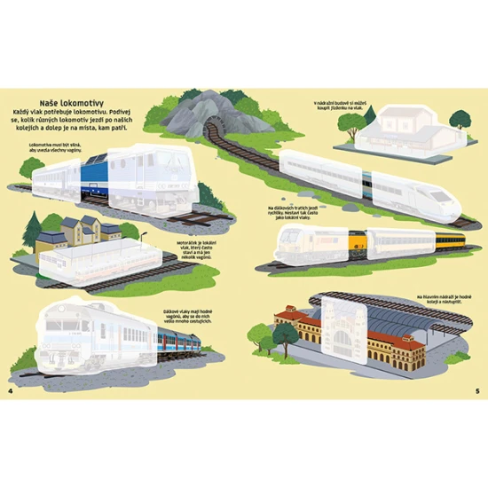 Jiri Models Disney Princezna Samolepková knížka S touto samolepkovou knížkou se dětičky pobaví s nálepkami a poznají svět vlaků