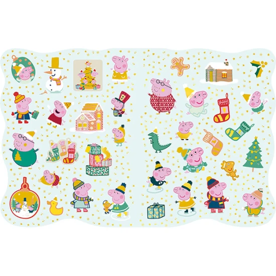 Nejkrásnější vánoční omalovánky se samolepkami Prasátko Peppa – 24 stran omalovánek a 4 listy samolepek