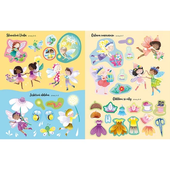 Třpytivé víly – Samolepková knížka plná kouzel a fantazie