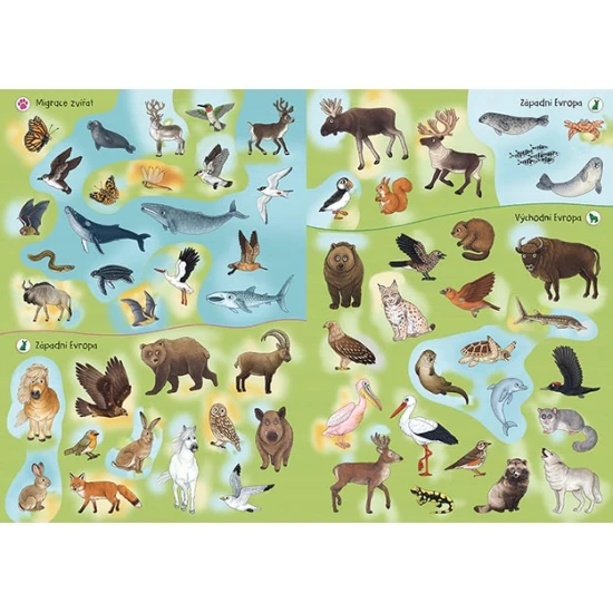 Jiri Models Atlas Zvířata světa - Svět zvířat v samolepkách S touto samolepkovou knížkou se dětičky pobaví s nálepkami a poznají svět zvířat.