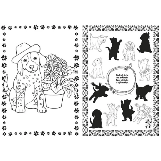 Šteňátka a koťátka – omalovánky se samolepkami pro děti Omalovánky pro děti se štěňátky a koťátky, 24 stran zábavných aktivit a samolepek.