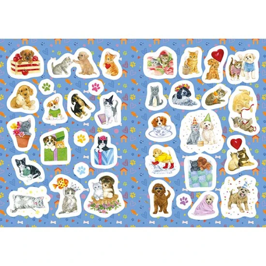 Šteňátka a koťátka – omalovánky se samolepkami pro děti Omalovánky pro děti se štěňátky a koťátky, 24 stran zábavných aktivit a samolepek.