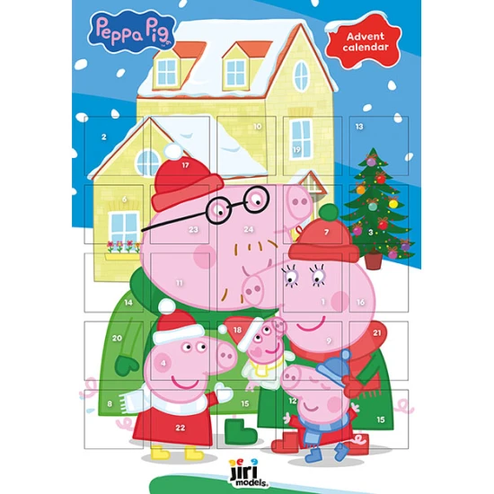 Adventný kalendár so samolepkami Prasiatko Peppa – Jiri Models 4735-1