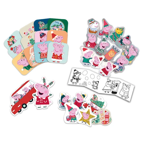 Adventný kalendár so samolepkami Prasiatko Peppa – Jiri Models 4735-1