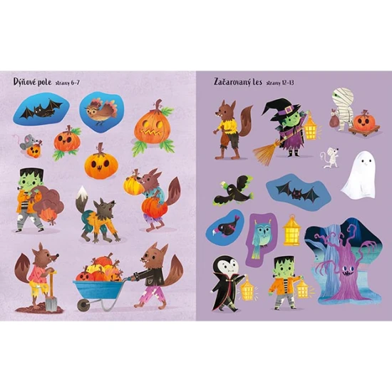 Jiri Models Halloween Samolepková knížka Krásně ilustrovaná, samolepková knížka na téma Halloween zaujme každé dítě.