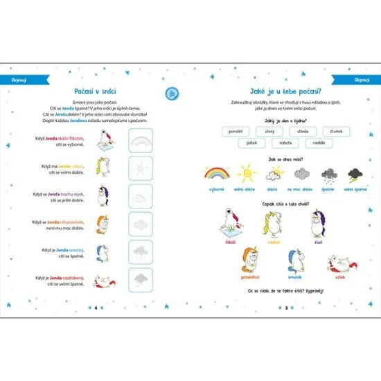 Jednorožec Jenda - Můj sešit aktivit je skvělým společníkem pro děti, který je plný zábavy a učení.