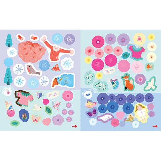 Zábavné oblékání princezen! Knížka se samolepkami, která rozvíjí kreativitu!