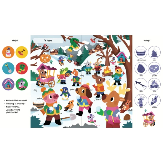 101 věcí k hledání a nalepování: Zima – Zábava pro malé objevitele