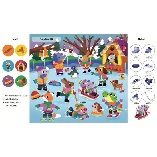 101 věcí k hledání a nalepování: Zima – Zábava pro malé objevitele