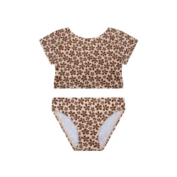 Bikini Crop Top s UPF 50+ Wild Flower