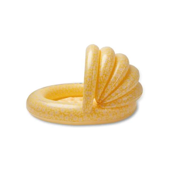 Dětský nafukovací bazén se stříškou Florish Yellow – žlutý bazén s květinovým vzorem.