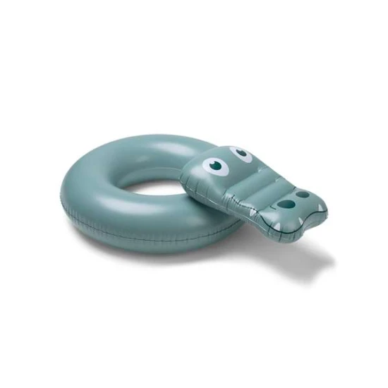 Nafukovací kruh ve tvaru zeleného krokodýla – zábavná letní hračka pro děti od Swim Essentials