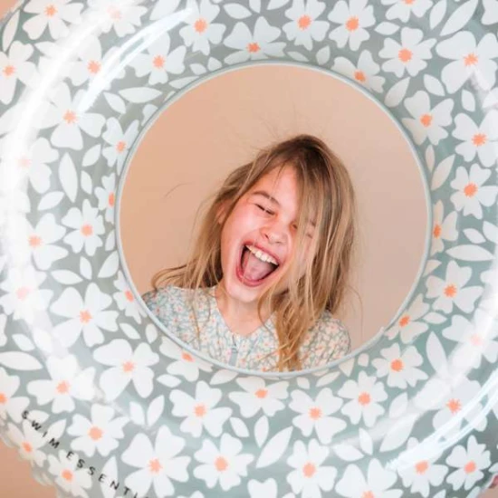 Nafukovací kruh Swim Essentials Florish Green – velký květinový kruh 90 cm pro děti i dospělé