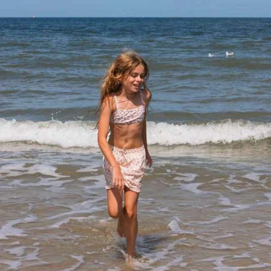 Dětské plavky dívčí Bikiny s UPF 50+ Leopard béžový | Swim Essentials