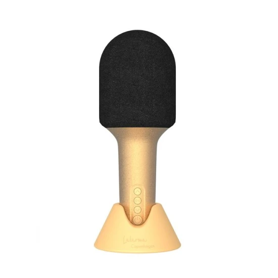 Zlatý mikrofon Glitter Grove Gold – Bluetooth mikrofon se třpytkami, hlasovými efekty a zábavou pro děti.