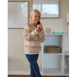 Bluetooth Karaoke set mikrofon a reproduktor Růžový