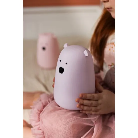 Dětská dotyková lampa Velký medvídek Fialový