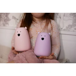 Dětská dotyková lampa Velký medvídek Fialový