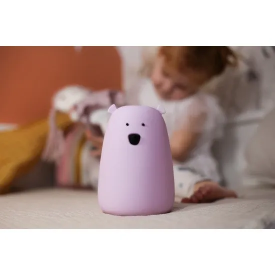 Dětská dotyková lampa Velký medvídek Fialový