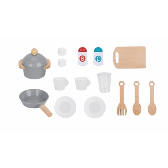 Detska drevena kuchynka velka se svetlem a doplnky z FSC dreva