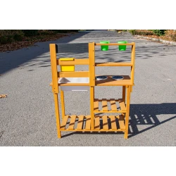 Dřevěná zahradní kuchyňka s dřezem