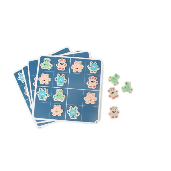 Dřevěné sudoku - příšerky – BS Toys BS_GA493