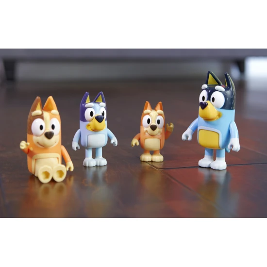 Bluey Rodina 4 ks – figurky Bluey, Bingo, Chilli a Bandit
