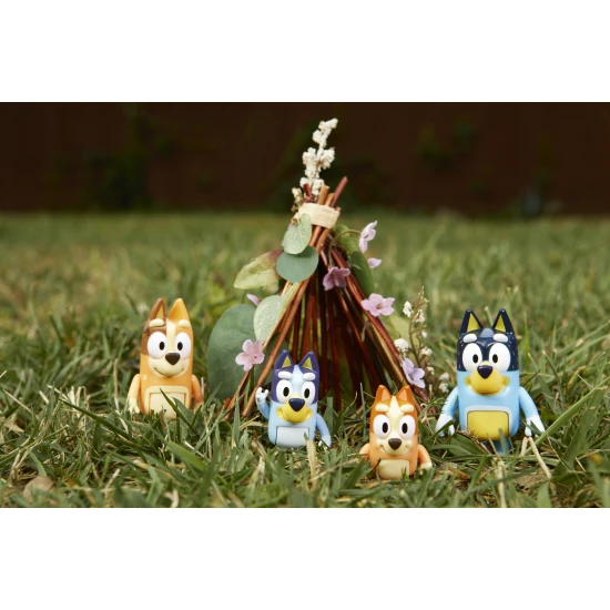 Bluey Rodina 4 ks – figurky Bluey, Bingo, Chilli a Bandit