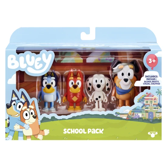 Školní dobrodružství s Bluey Škola – figurky Bluey, Chloe, Rusty a učitelky Calypso