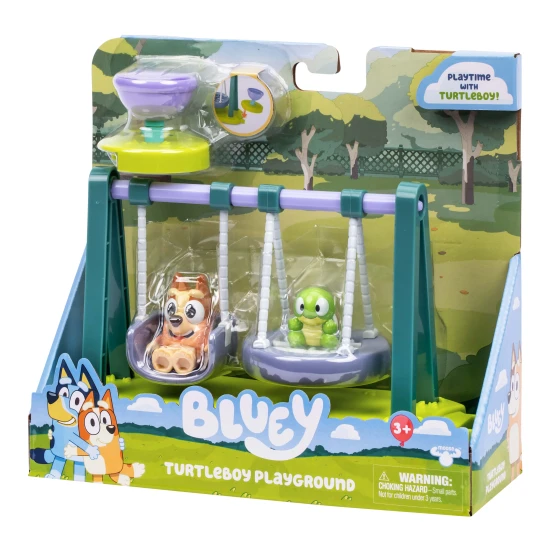 Bluey Hřiště – sada s figurkami Bingo a želva.