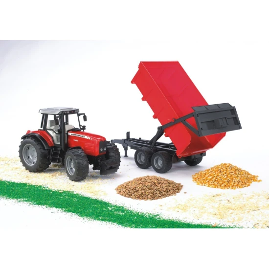 Farmer traktor Massey Ferguson s přívěsem – Bruder 1072BRUD02045