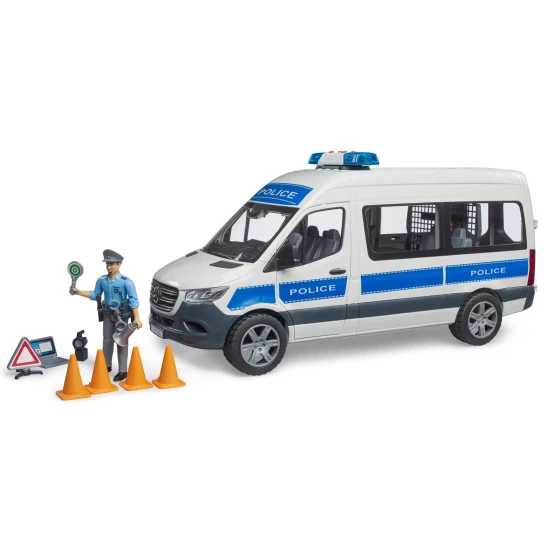 Konstrukční vozidla MB Sprinter Policie s majákem – Bruder 1072BRUD02683