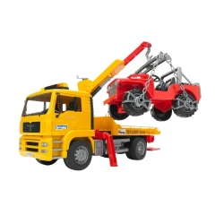 Bruder MAN TGA odtahové vozidlo s terénním autem Bruder MAN TGA odtahové vozidlo s terénním autem