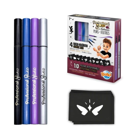 Tetování na tělo s kreativní sadou Tetovací pera Gold