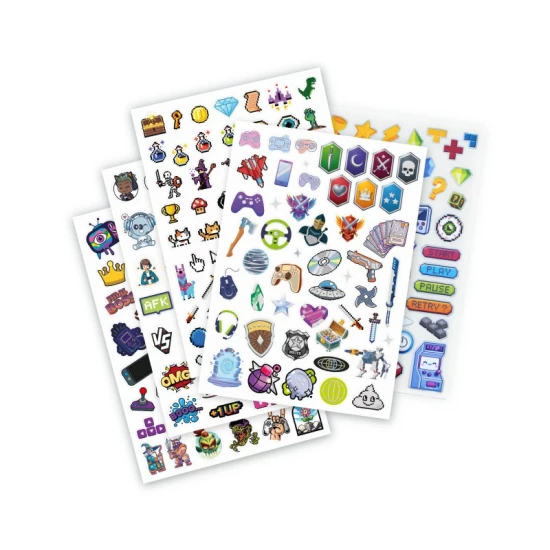 Sada samolepek 200+ Gaming Buki s herními motivy