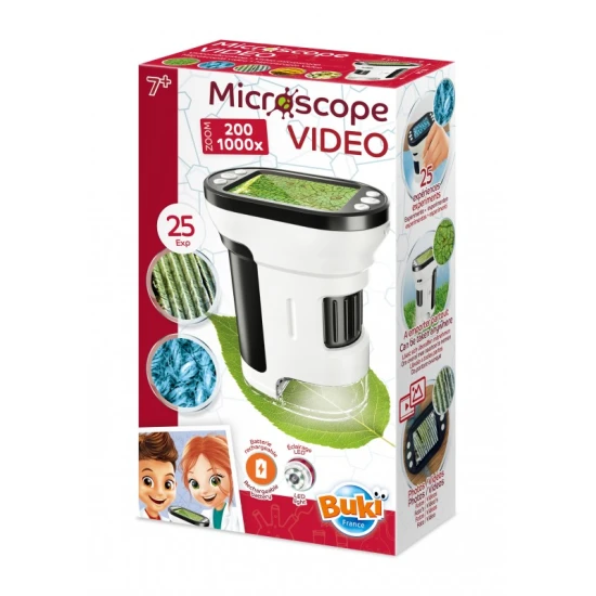 Přenosný video mikroskop Buki s obrazovkou pro děti