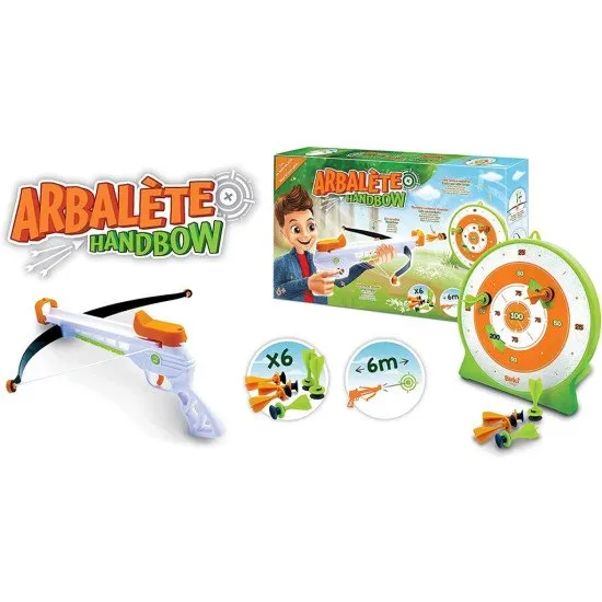 Velice kvalitní a bezpečná dětská kuše pro zábavu a soutěž v přírodě.