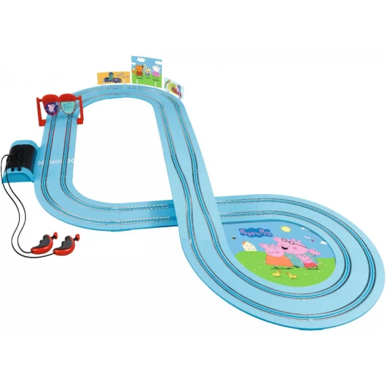 Autodráha Carrera FIRST Prasátko Peppa s autíčky Peppa a Tom na 2,9 m dlouhé dráze.