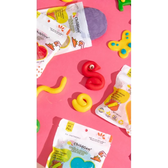 ChildGen Plastelína Ecopack přírodní plastelína v 9 zářivých barvách.