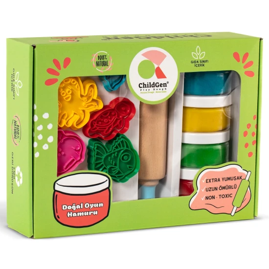 Kreativní modelovací sada Moře – přírodní plastelína pro malé tvůrce