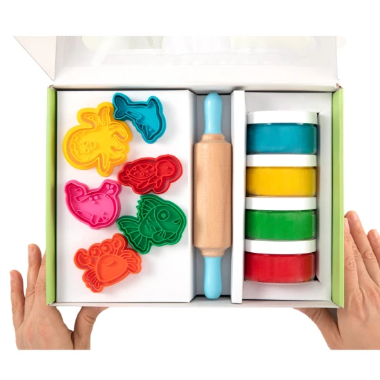 Kreativní modelovací sada Moře – přírodní plastelína pro malé tvůrce