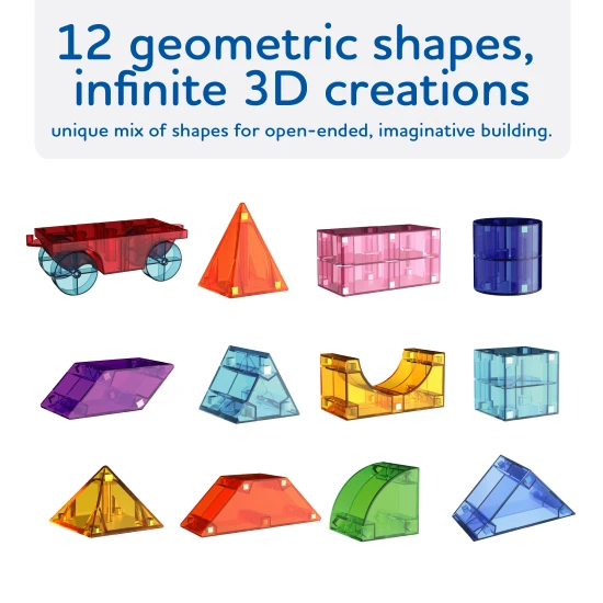 Magnetické kostičky Cubixx Creative Pack – 64 ks, kreativní set magnetických kostiček pro děti od 3 let