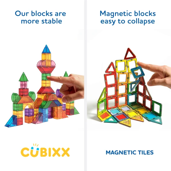 Magnetické kostičky Cubixx Creative Pack – 85 ks, kreativní set magnetických kostiček pro děti od 3 let