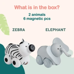 Magnetická zvířátka Magimals Wheely Zebra / Slon Magnetická zvířátka Magimals Wheely Zebra / Slon