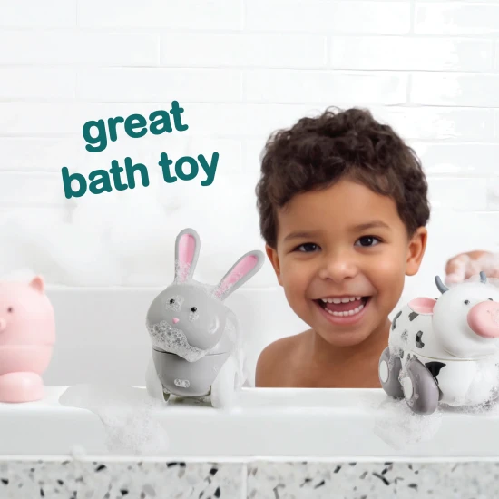 Magnetická zvířátka Magimals Wheely – hračka Zajíc a Kráva na kolečkách s magnetickými částmi